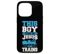 Ce garçon Court sur Jésus et s'entraîne Chrétien Train Buff Coque pour iPhone 13 Pro