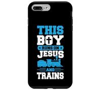 Ce garçon Court sur Jésus et s'entraîne Chrétien Train Buff Coque pour iPhone 7 Plus/8 Plus