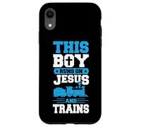 Ce garçon Court sur Jésus et s'entraîne Chrétien Train Buff Coque pour iPhone XR
