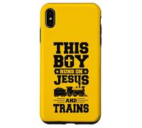 Ce garçon Court sur Jésus et s'entraîne Chrétien Train Buff Coque pour iPhone XS Max