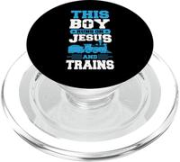 Ce garçon Court sur Jésus et s'entraîne Chrétien Train Buff PopSockets PopGrip pour MagSafe