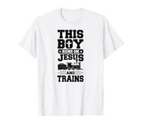 Ce garçon Court sur Jésus et s'entraîne Chrétien Train Buff T-Shirt