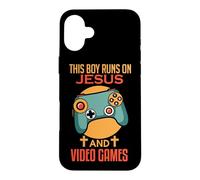 Ce garçon Fonctionne sur Jésus et Les Jeux vidéo - Christian - Jeux vidéo Coque pour iPhone 16 Plus