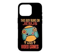 Ce garçon Fonctionne sur Jésus et Les Jeux vidéo - Christian - Jeux vidéo Coque pour iPhone 16 Pro
