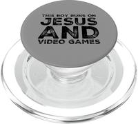 Ce garçon Fonctionne sur Jésus et Les Jeux vidéo Jeux de Joueurs chrétiens PopSockets PopGrip pour MagSafe