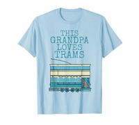 Ce grand-père adore les tramways, la fête des pères T-Shirt