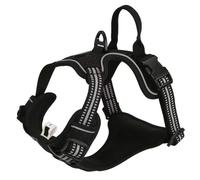Ce Harnais Anti-Traction est spécialement conçu pour Les Akita. Il est doté d'une poignée et d'un Gilet réfléchissant Ajustable. Black S