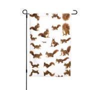 Ce joli drapeau de jardin imprimé écureuil est la bienvenue aux invités dans votre maison avec un style unique. Parfait pour n'importe quelle terrasse, patio, porche ou véranda et fait de charmantes