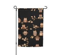 Ce joli drapeau de jardin marron imprimé hiboux est la bienvenue aux invités dans votre maison avec un style unique. Parfait pour n'importe quelle terrasse, patio, porche ou véranda et fait de