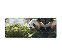 Ce joli tapis de clavier et de souris en bambou mangeant un panda, 30,5 x 80 cm, est conçu pour les ordinateurs, les consoles, les bureaux, et est également adapté pour les jeux et les études.