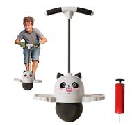 Ce jouet de saut gonflable avec motif animal, balle d'équilibre pour le plaisir de saut en intérieur et en extérieur, ballon d'entraînement élastique, avec pompe manuelle pour et fille