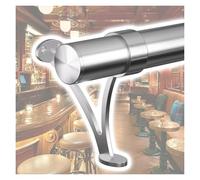 Ce kit de Repose-Pieds à Montage combiné, Barre de Repose-Pieds sous comptoir pour Bar/îlot de Cuisine/pub/Restaurant/Commerce, Support de Repose-Pieds pour Fabrication sur Mesure (Argent, 6