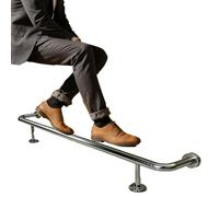 Ce kit de Repose-Pieds Commercial pour Pieds d'îlot de Cuisine Comprend Une Barre de Repose-Pieds Robuste avec Options de Longueur réglables.