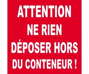 Ce lieu n'est pas une poubelle (5x5cm) - Sticker/autocollant