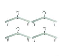 Ce lot essentiel de quatre cintres ABS portables est pour garder vos vêtements bien rangés (vert)