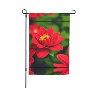 Ce magnifique drapeau de jardin rouge à imprimé floral est la bienvenue aux invités dans votre maison avec un style unique. Parfait pour n'importe quelle terrasse, patio, porche ou véranda et fait de