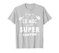 Ce Mec Est Un Super Tonton Cadeau pour Mon Oncle Préféré T-Shirt, Homme, Argent, XL