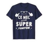 Ce Mec Est Un Super Tonton Cadeau pour Mon Oncle Préféré T-Shirt, Homme, Bleu Marine, 4XL