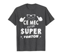 Ce Mec Est Un Super Tonton Cadeau pour Mon Oncle Préféré T-Shirt, Homme, Chiné Foncé, 3XL
