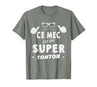 Ce Mec Est Un Super Tonton Cadeau pour Mon Oncle Préféré T-Shirt, Homme, Vert Kaki chiné, XL
