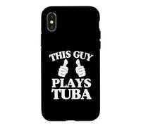 Ce mec Joue du Tuba à Deux Pouces Coque pour iPhone X/XS