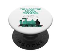 Ce médecin adore les trains, passionné de chemins de fer PopSockets PopGrip Adhésif