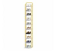 Ce meuble à chaussures vertical à dix niveaux couleur platine a été spécialement conçu pour les petits espaces