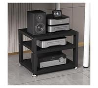 Ce Meuble HiFi, Support d'enceintes à 3 ou 4 Niveaux, Meuble multimédia pour Home cinéma, équipement Audio-vidéo, Platine Vinyle, Console de Jeux, amplificateur TV