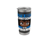 Ce ne sont pas des dessins animés, c'est de l'anime Black Anime Otaku Manga Japan Gobelet isotherme en acier inoxydable double paroi