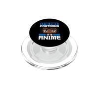Ce ne sont Pas des Dessins animés, C'est de l'anime Black Anime Otaku Manga Japan PopSockets PopGrip pour MagSafe