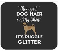 Ce Ne sont Pas des Poils De Chien sur Ma Chemise, C'est Un Poil De Puggle. Tapis Souris Portable Tapis De Souris Douce Mouse Pad pour Travail Ordinateur Gamer 25X30Cm