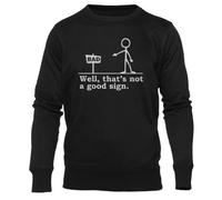 Ce n'est Pas Bon Signe Sweat Noir Unisexe À Col Rond Unisex Black Sweatshirt Crewneck
