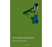 Ce n'est pas de la pluie - Sébastien Ayreault - Au diable vauvert - broché - Poésie