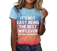 Ce n'est Pas Facile d'être la Meilleure épouse de Les Temps pour Les Femmes (lac Bleu XXXL) (XXXL Lake Blue)