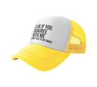 Ce n'est Pas Grave Si Vous N'Êtes Pas d'accord avec Moi. Je Ne Peux Pas Vous Forcer À Avoir Raison. Unisexe Casquettes Snapback sans Déformation Casquette Trucker Plat Baseball Cap pour Golf