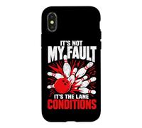 Ce n'est Pas ma faute, C'est l'état des Pistes de Bowling Amusant Coque pour iPhone X/XS