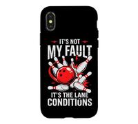 Ce n'est Pas ma faute, C'est l'état des Pistes de Bowling Amusant Coque pour iPhone X/XS