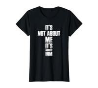 Ce n'est Pas Moi, C'est à Propos de Lui - Christian T-Shirt Graphique avec Valeur, Femme, Noir, M