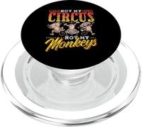 Ce n'est Pas Mon Cirque, Pas Mes singes Qui Disent « Animal Amateur de singes » PopSockets PopGrip pour MagSafe