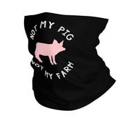 Ce n'est Pas Mon Cochon Ce n'est Pas Ma Ferme Anti-UV Chapeaux Demi-Visage Séchage Rapide Écharpe Demi-Visage Tube Bandeaux pour Extérieur Randonnée Adulte