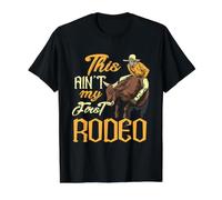 Ce n'est Pas Mon Premier rodéo à Cheval T-Shirt Graphique avec Valeur, Homme, Noir, XL