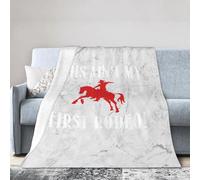 Ce n'est Pas Mon Premier Rodéo Plaid Polaire Flanelle Douce Couverture Moelleuse Plaid Canape pour Voyage l'hiver Chambre M