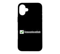 Ce n'est Pas Un Robot, Un mème Internet Amusant Coque pour iPhone 16 Plus