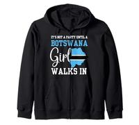 Ce n'est pas une fête jusqu'à ce qu'une fille du Botswana marche au Botswana Femme Sweat à Capuche