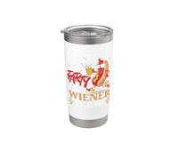 Ce n'est pas une fête tant que The Weiner ne sort pas un hot dog de restauration rapide Gobelet isotherme en acier inoxydable double paroi