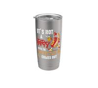 Ce n'est pas une fête tant que The Weiner ne sort pas un hot dog de restauration rapide Gobelet isotherme en acier inoxydable double paroi