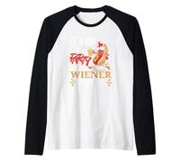 Ce n'est Pas Une fête Tant Que The Weiner ne Sort Pas Un Hot Dog de Restauration Rapide Manche Raglan