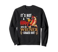 Ce n'est Pas Une fête Tant Que The Weiner ne Sort Pas Un Hot Dog de Restauration Rapide Sweatshirt