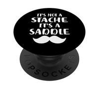 Ce n'est pas une moustache, c'est une selle, c'est une moustache drôle que disent les hommes PopSockets PopGrip Adhésif