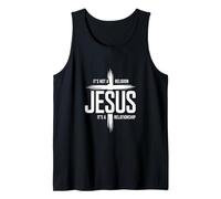 Ce n'est Pas Une Religion | Conception de Relations de Foi chrétienne Débardeur